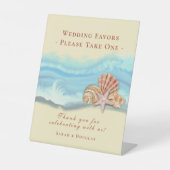 Panneau de table de cadeaux de mariage Vague d'océ (Recto)