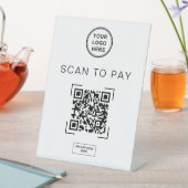 Panneau de table de code QR pour payer par numéris (In SItu)