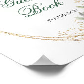 Panneau de table de livre d'or à la poussière vert (Coin)