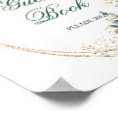Panneau de table de livre d'or botanique boho roma (Coin)