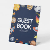 Panneau de table de livre d'or de galaxie d'espace (Recto)