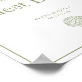 Panneau de table de livre d'or de mariage coquilla (Coin)
