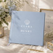 Panneau de table de livre d'or de mariage côtier b