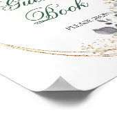 Panneau de table de livre d'or de verdure vert pou (Coin)