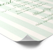 Panneau de table de livre d'or vert sauge (Coin)