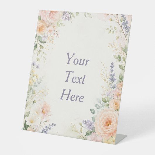 Panneau de table de mariage de jardin printanier (Recto)