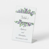 Panneau de table de mariage élégant à la lavande e (Recto)