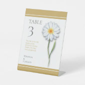 Panneau de table de mariage Happy Daisy (Recto)