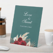 Panneau de table de mariage Roses Bourgogne Love I (In SItu)