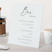 Panneau de table de menu de bar de mariage rustiqu (In SItu)