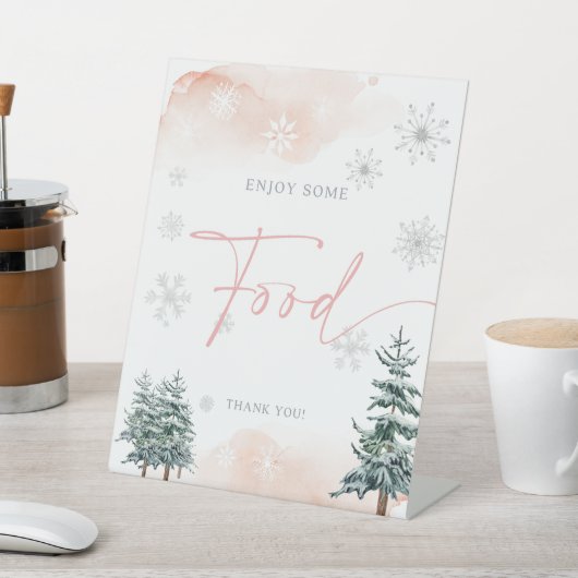 Panneau de table de nourriture, panneau d'hiver ba (In SItu)