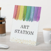 Panneau de table de station d'art (In SItu)
