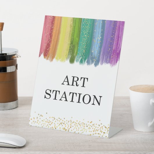 Panneau de table de station d'art (In SItu)