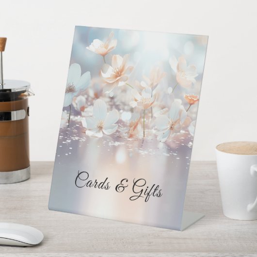 Panneau de table florale de Pêche blanche (In SItu)