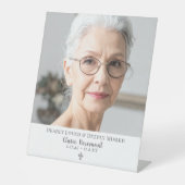 Panneau de table funéraire photo simple classique (Recto)
