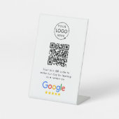 Panneau de table Google Reviews | Socle de code QR (Recto)