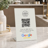 Panneau de table Google Reviews | Socle de code QR