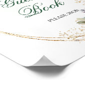 Panneau de table Livre d'or en or vert botanique (Coin)