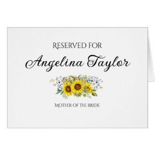 Panneau de table mariage aquarelle tournesol