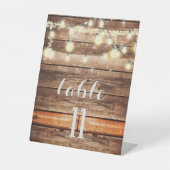 Panneau de table Mariage rustique (Recto)