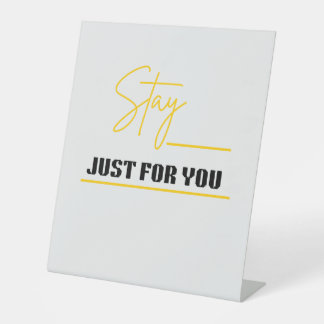 Panneau de table minimaliste moderne "Restez juste