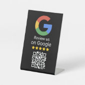 Panneau de table noir pour code QR de critique Goo (Recto)
