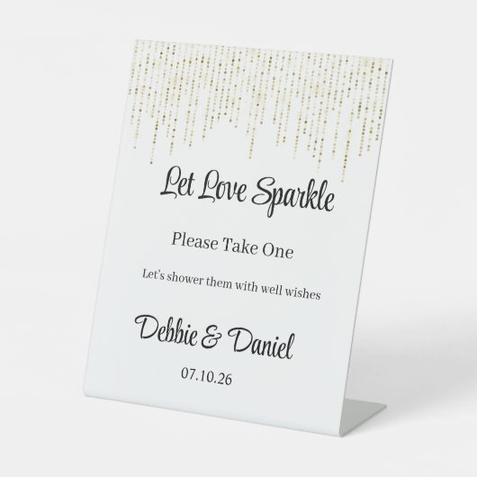 Panneau de table piédestal pour envoi de mariage (Recto)