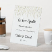 Panneau de table piédestal pour envoi de mariage (In SItu)