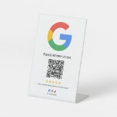 Panneau de table pour avis Google sur l'entreprise (Recto)