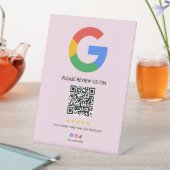 Panneau de table pour avis Google sur l'entreprise (In SItu)