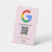 Panneau de table pour avis Google sur l'entreprise (Recto)
