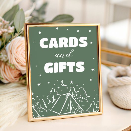 Panneau de table pour cartes et cadeaux de camp ré