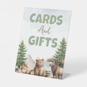Panneau de table pour cartes et cadeaux de forêt d (Recto)