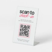 Panneau de table pour code QR de vérification des (Recto)