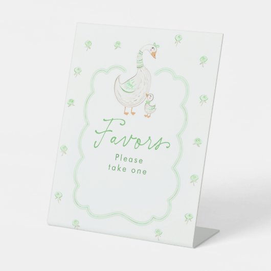Panneau de table pour les cadeaux de fête prénatal (Recto)