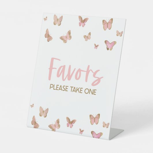 Panneau de table pour les faveurs de fête Papillon (Recto)