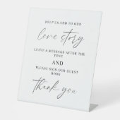 Panneau de table pour livre d'or audio de mariage (Recto)