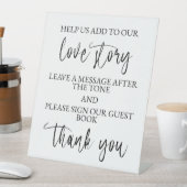 Panneau de table pour livre d'or audio de mariage (In SItu)