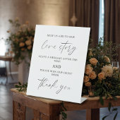 Panneau de table pour livre d'or audio de mariage