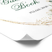 Panneau de table pour livre d'or avec verdure élég (Coin)