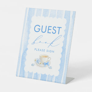 Panneau de table pour livre d'or Baby Shower Blue