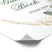 Panneau de table pour livre d'or botanique à l'aqu (Coin)