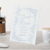 Panneau de table pour livre d'or Hydrangea bleu fr (In SItu)