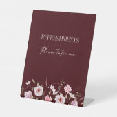Panneau de table pour rafraîchissements à fleurs é (Recto)