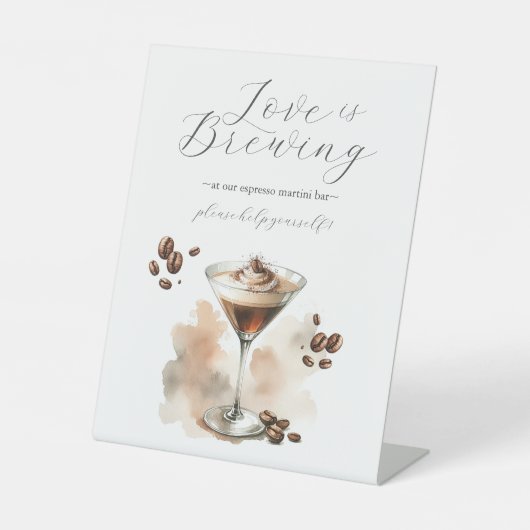 Panneau de table pour soirée Espresso Martini (Recto)