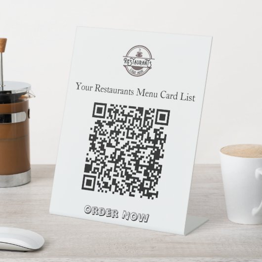 Panneau de table QR de menu de restaurant (In SItu)