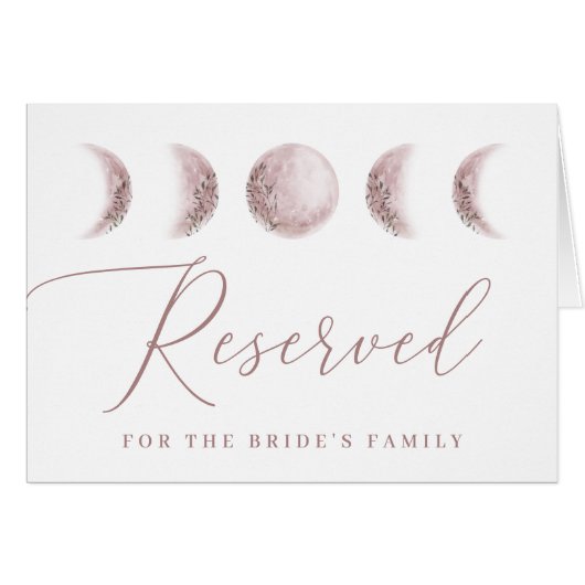 Panneau de table réservée pour mariage lunaire ros (Devant Horizontal)