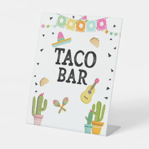 Panneau de table Taco Bar Mexican Food Cactus Fies