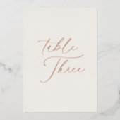 Panneau de Table Trois de Mariage | Carte de Feuil (Devant)