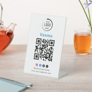 Panneau de table Venmo Code QR Scan pour payer
